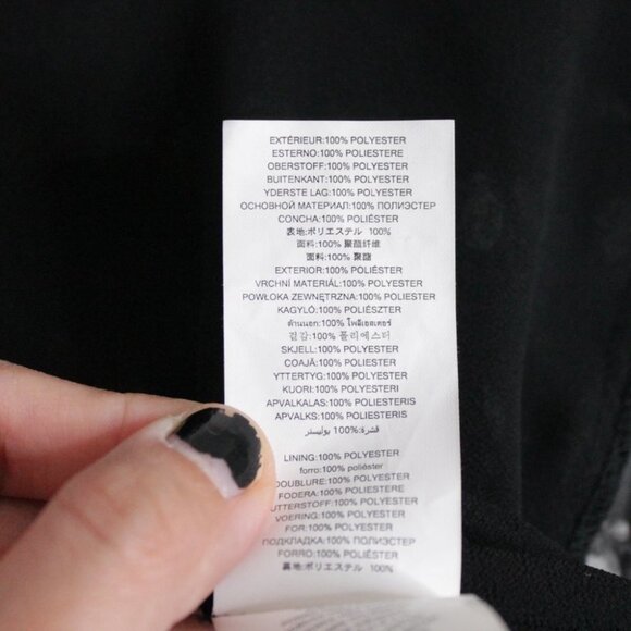 Michael Michael Kors Black Grey Floral Print Long Sleeve Blouse Size S - Picture 15 of 16